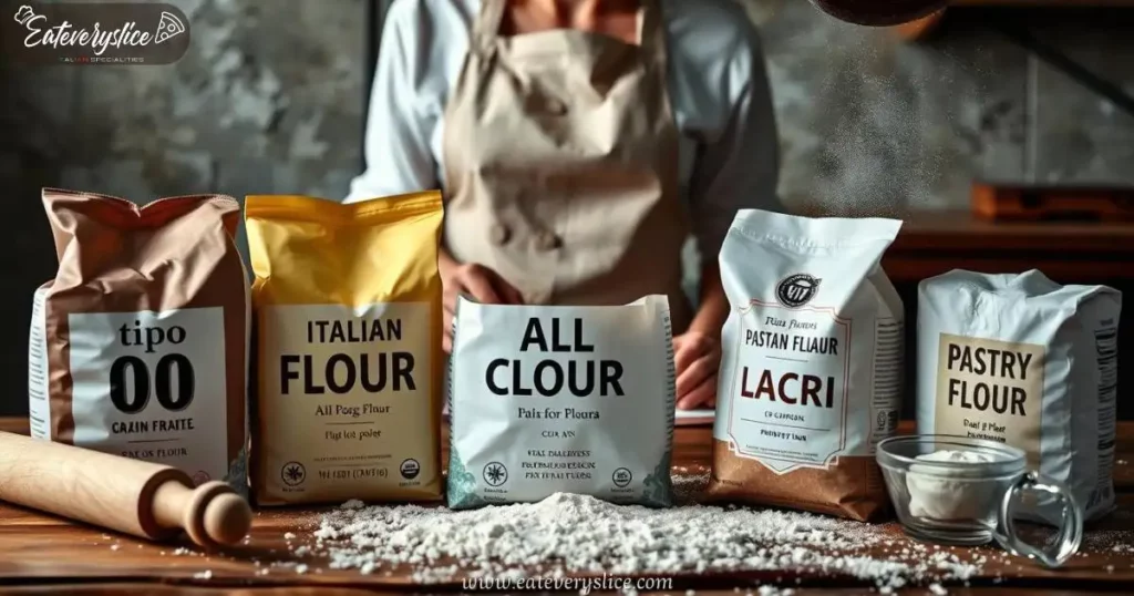 Eat Every Slice high-quality Italian flours for croissants, including tipo '00' flour, all-purpose flour, and pastry flour