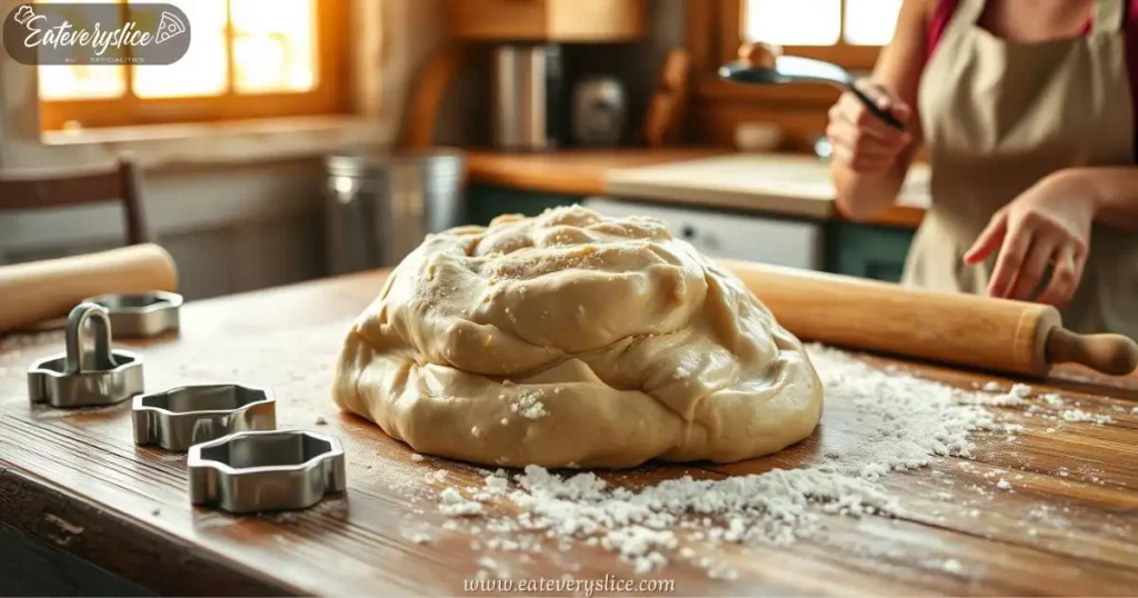 Eat Every Slice mound of freshly ONE mixed smooth cannoli cookie dough