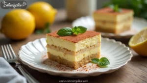 eat every slice authentic limoncello tiramisu modern kitchen above shot